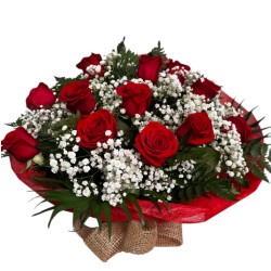 Ramo tradicional 12 rosas...