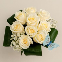 Bouquets 10 rosas blancas