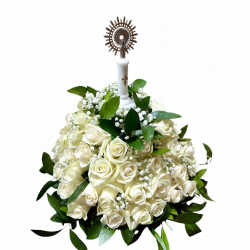 Manto Floral Blanco Virgen...
